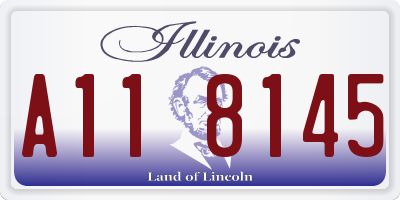 IL license plate A118145