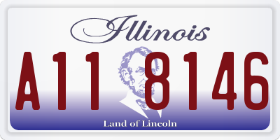 IL license plate A118146