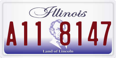 IL license plate A118147