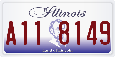 IL license plate A118149