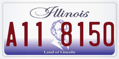 IL license plate A118150