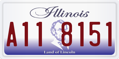 IL license plate A118151