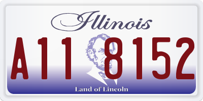 IL license plate A118152