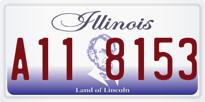 IL license plate A118153