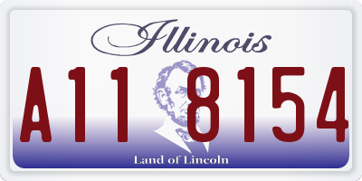 IL license plate A118154