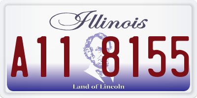 IL license plate A118155