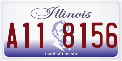 IL license plate A118156