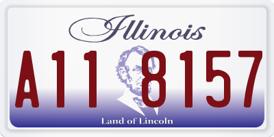 IL license plate A118157