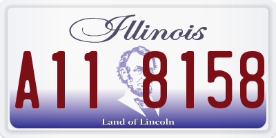 IL license plate A118158
