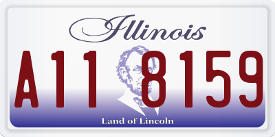 IL license plate A118159