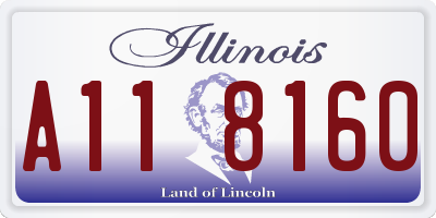 IL license plate A118160