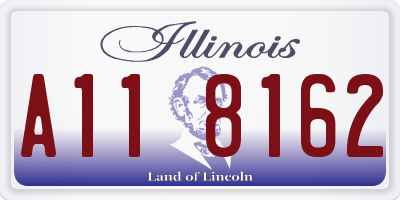 IL license plate A118162