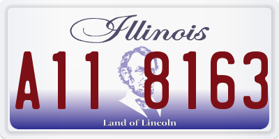 IL license plate A118163