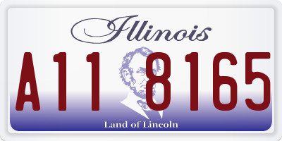 IL license plate A118165