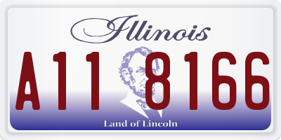 IL license plate A118166