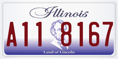 IL license plate A118167