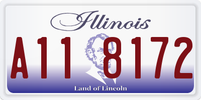 IL license plate A118172