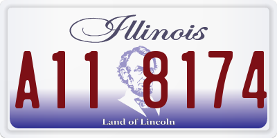 IL license plate A118174