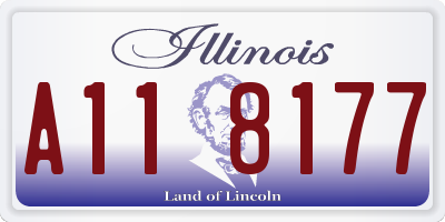 IL license plate A118177