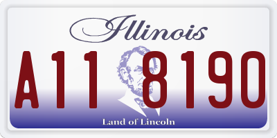 IL license plate A118190