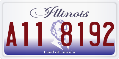 IL license plate A118192