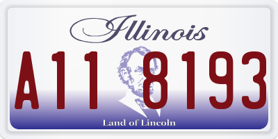 IL license plate A118193