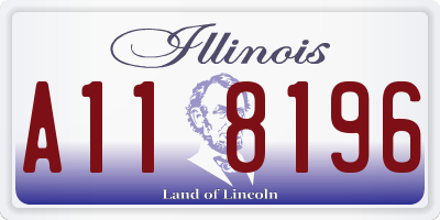 IL license plate A118196