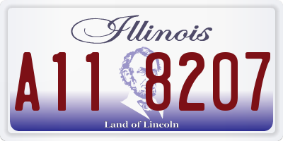 IL license plate A118207