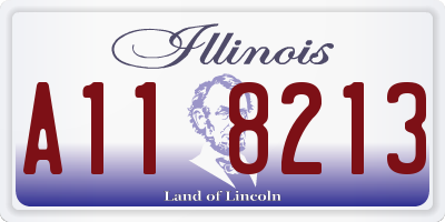 IL license plate A118213