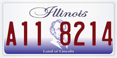 IL license plate A118214