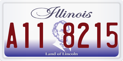 IL license plate A118215