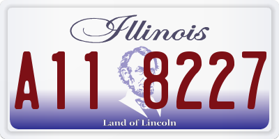 IL license plate A118227