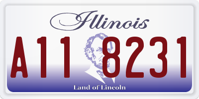 IL license plate A118231
