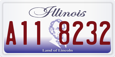 IL license plate A118232