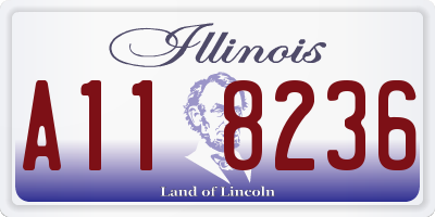 IL license plate A118236