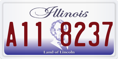 IL license plate A118237