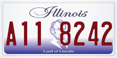 IL license plate A118242