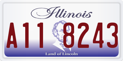 IL license plate A118243