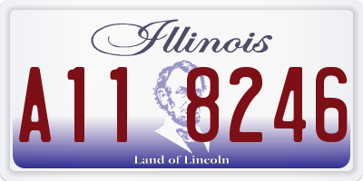 IL license plate A118246