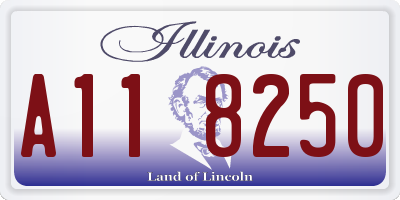 IL license plate A118250