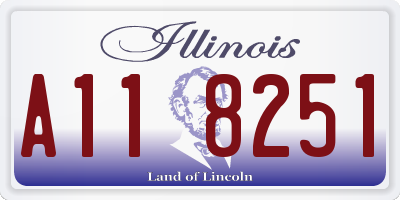 IL license plate A118251