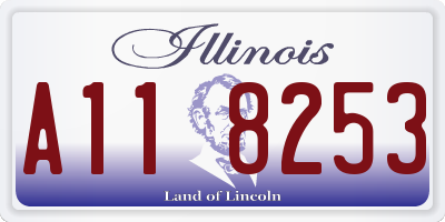 IL license plate A118253
