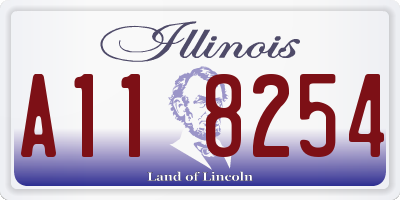 IL license plate A118254