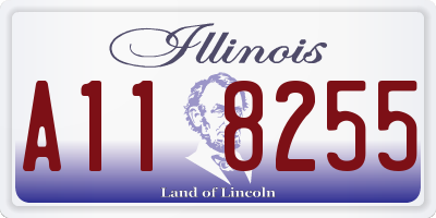 IL license plate A118255