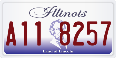 IL license plate A118257
