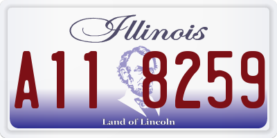 IL license plate A118259