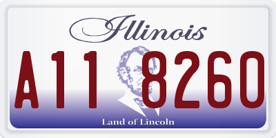 IL license plate A118260