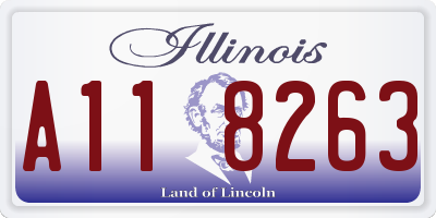 IL license plate A118263