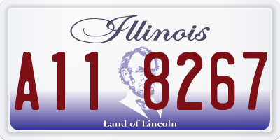 IL license plate A118267