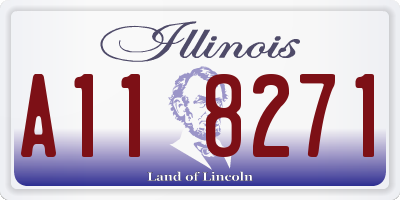 IL license plate A118271